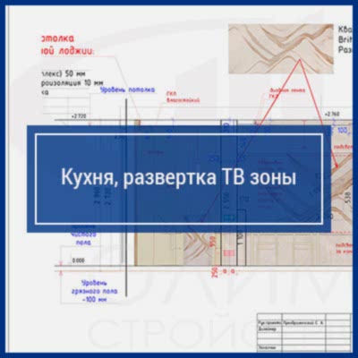 Кухня, развертка ТВ зоны