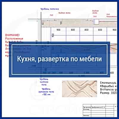 Кухня, развертка по мебели