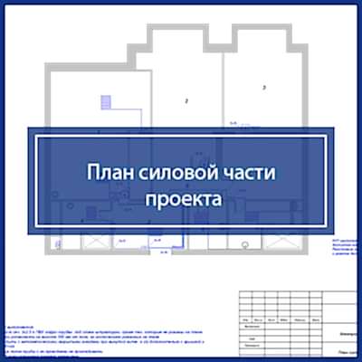 Проект электроснабжения квартиры | План силовой части проекта